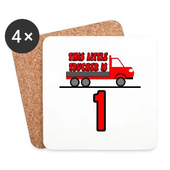 Trucker - Untersetzer (4er-Set) - Weiß - Vorne