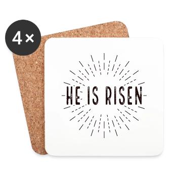 He is Risen - Untersetzer (4er-Set) - Weiß - Vorne