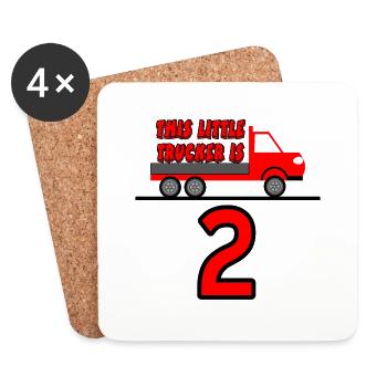 Trucker - Untersetzer (4er-Set) - Weiß - Vorne