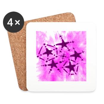 5 STARS SMILING LILAC - Coasters (set of 4) - white - Front
