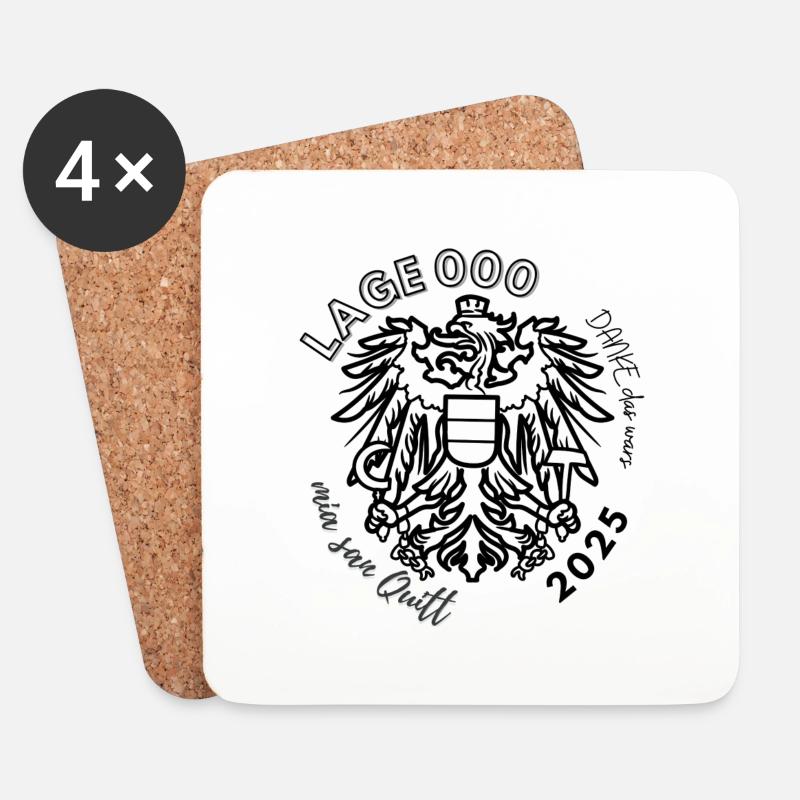 Abrüstung Bundesheer - Untersetzer (4er-Set) - Weiß