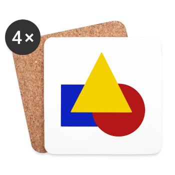 Geometric - Coasters (set of 4) - white - Front