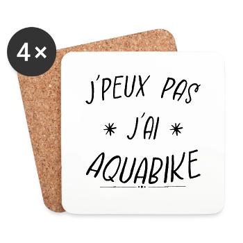j'peux pas j'ai aquabike - Dessous de verre (lot de 4) - blanc - Devant