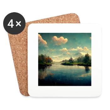 Enchanted nature - Coasters (set of 4) - white - Front