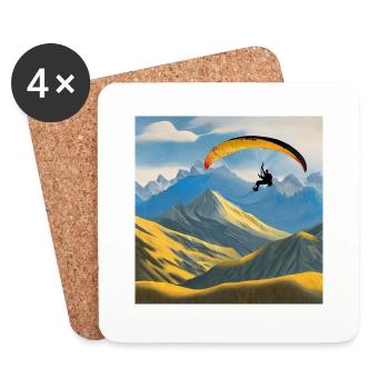 Himalaya-Höhen - Untersetzer (4er-Set) - Weiß - Vorne