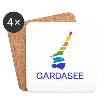 Gardasee Logo - Untersetzer (4er-Set) - Weiß - Vorne