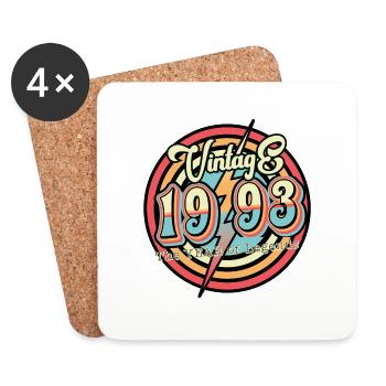 1993 Vintage - Untersetzer (4er-Set) - Weiß - Vorne