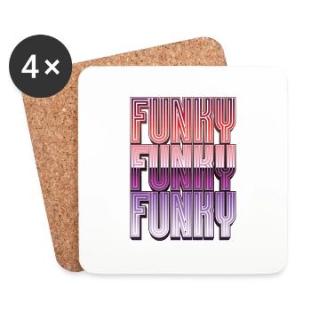 Funky Vintage - Coasters (set of 4) - white - Front