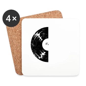 Hier soir, un DJ m’a sauvé la vie - Dessous de verre (lot de 4) - blanc - Devant