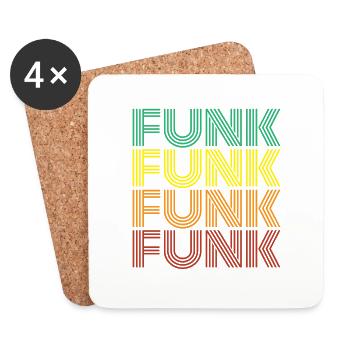 Funk Retro - Untersetzer (4er-Set) - Weiß - Vorne