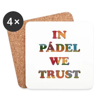 In Pádel we trust - Untersetzer (4er-Set) - Weiß - Vorne