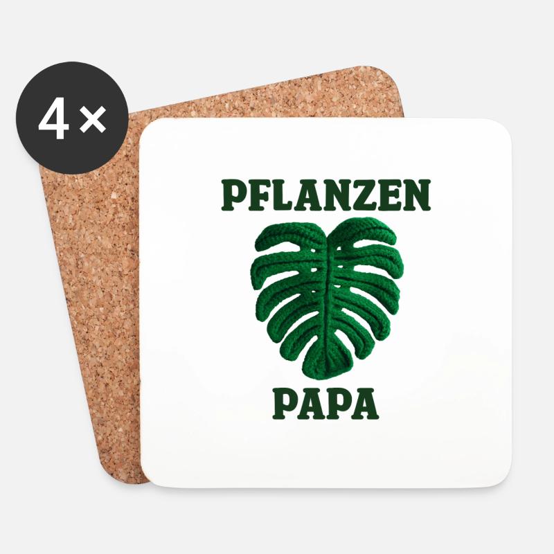 PFLANZEN PAPA - Untersetzer (4er-Set) - Weiß
