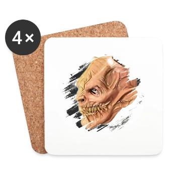Krampus Percht Devil 2318 - Coasters (set of 4) - white - Front