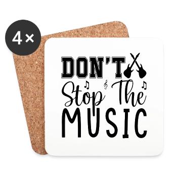 Don´t Stop the Music - Untersetzer (4er-Set) - Weiß - Vorne