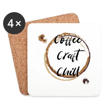 Coffee - Coasters (set of 4) - white - Front