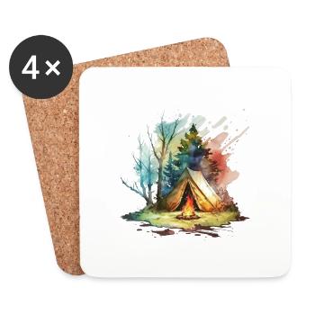 Dans la nature - Dessous de verre (lot de 4) - blanc - Devant