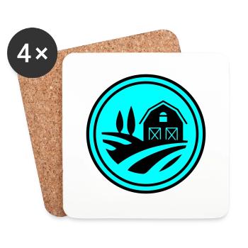 Farm Harvest Circle - Coasters (set of 4) - white - Front