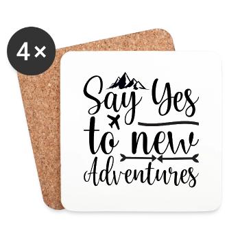 Dites oui aux nouvelles aventures - Dessous de verre (lot de 4) - blanc - Devant