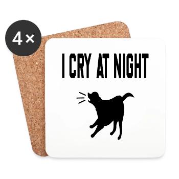 I Cry At Night - Untersetzer (4er-Set) - Weiß - Vorne