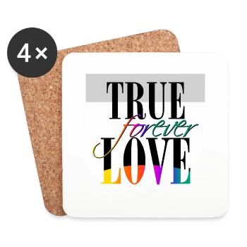 True Love forever - Coasters (set of 4) - white - Front