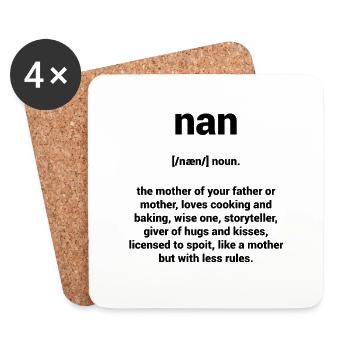 Nan Nomen Design - Untersetzer (4er-Set) - Weiß - Vorne