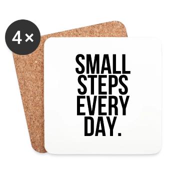 Small steps every day - Untersetzer (4er-Set) - Weiß - Vorne