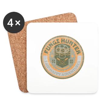 Trip Happy Adventurer Fungi Hunter Design - Coasters (set of 4) - white - Front