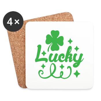 Lucky - Coasters (set of 4) - white - Front