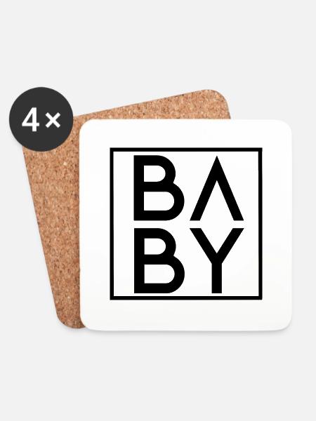 BABY - Coasters (set of 4) - white