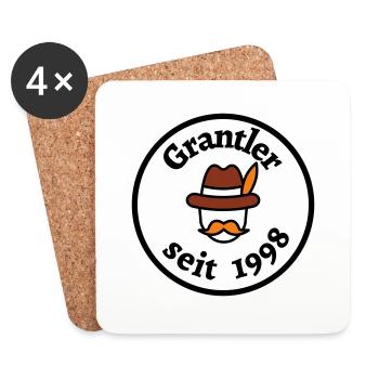 Grantler 1998 - for birthday -Bavarian saying - Coasters (set of 4) - white - Front