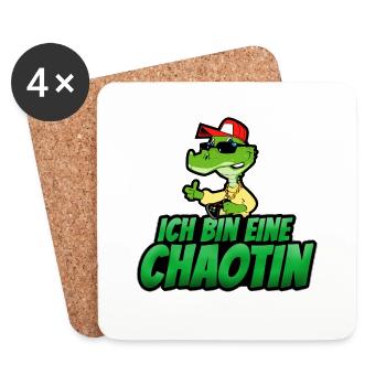 Ich bin eine Chaotin - Untersetzer (4er-Set) - Weiß - Vorne
