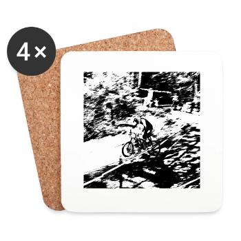 MTB MTB downhill - Coasters (set of 4) - white - Front