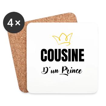 cousine d'un prince - Dessous de verre (lot de 4) - blanc - Devant