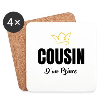 cousin d'un prince - Dessous de verre (lot de 4) - blanc - Devant