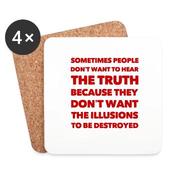 Illusions destroyed - Coasters (set of 4) - white - Front