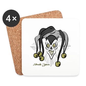 skull joke4 - Coasters (set of 4) - white - Front