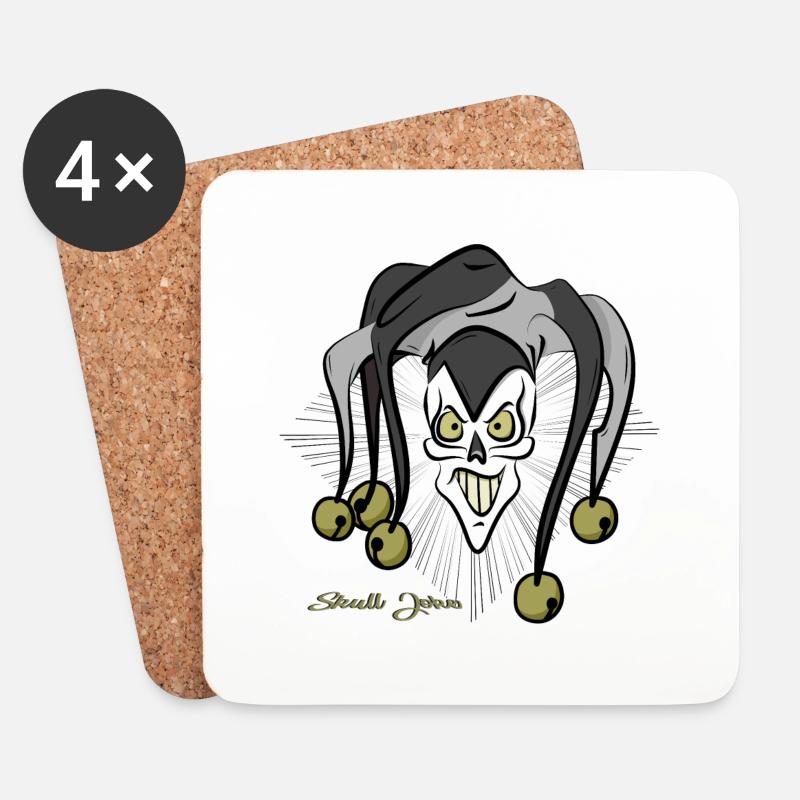 skull joke4 - Coasters (set of 4) - white