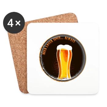 Bierliebhaber seit... Immer - Untersetzer (4er-Set) - Weiß - Vorne