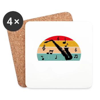 Saxophones The Instrument For Intelligent People - Coasters (set of 4) - white - Front