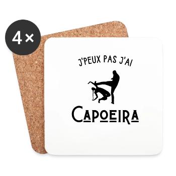 je peux pas j'ai capoeira - Dessous de verre (lot de 4) - blanc - Devant
