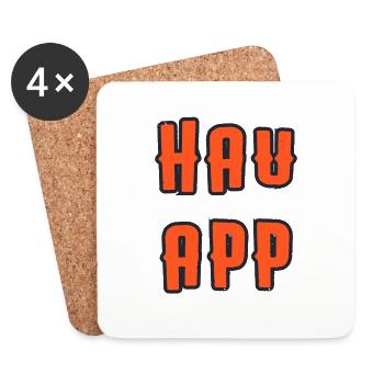 Hau App - Untersetzer (4er-Set) - Weiß - Vorne