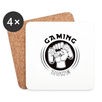 Gaming-Zone - Untersetzer (4er-Set) - Weiß - Vorne