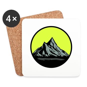 Mountains - Untersetzer (4er-Set) - Weiß - Vorne