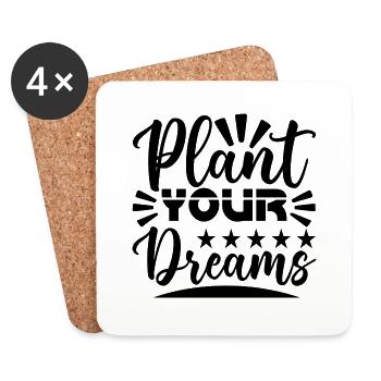Plant your Dreams - Untersetzer (4er-Set) - Weiß - Vorne