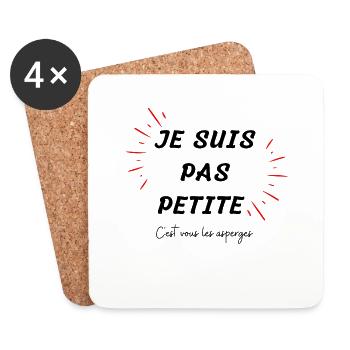 Je suis pa petite c'est vous les asperges - Dessous de verre (lot de 4) - blanc - Devant