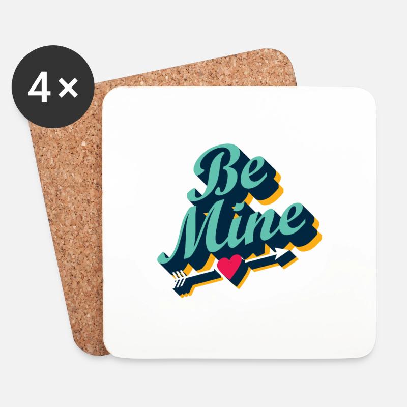 Be mine - Coasters (set of 4) - white