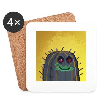 Chia Friends #1293 - Coasters (set of 4) - white - Front