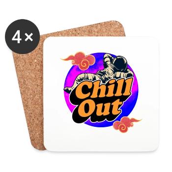 CHILL OUT - Dessous de verre (lot de 4) - blanc - Devant
