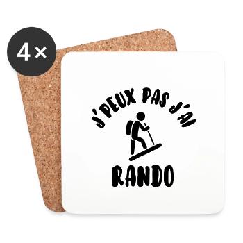 J’peux pas j’ai rando - Dessous de verre (lot de 4) - blanc - Devant