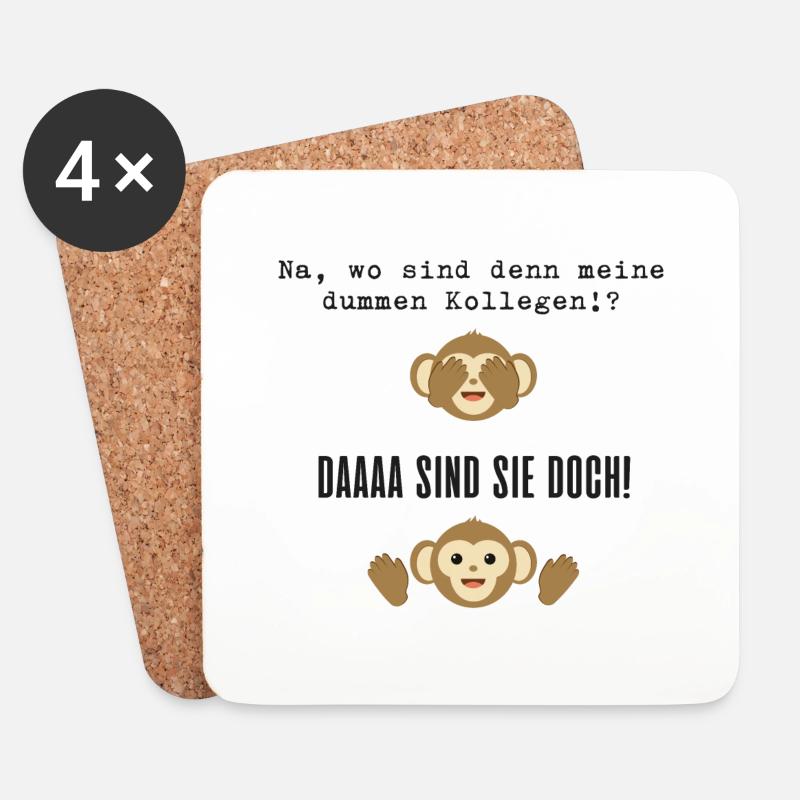 Wo sind denn meine Kollegen? - Untersetzer (4er-Set) - Weiß